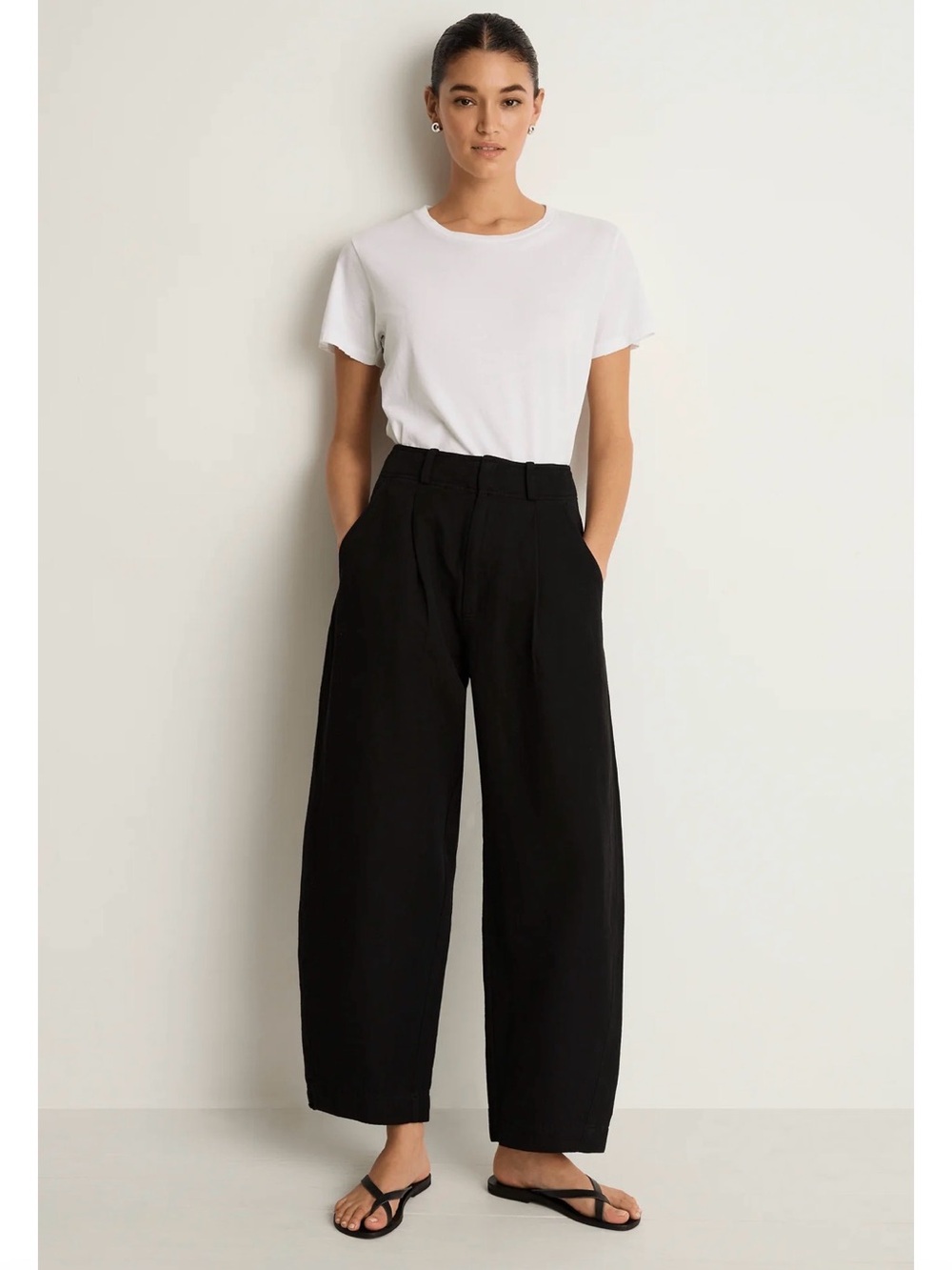 Apiece Apart Bari Crop Trousers Black